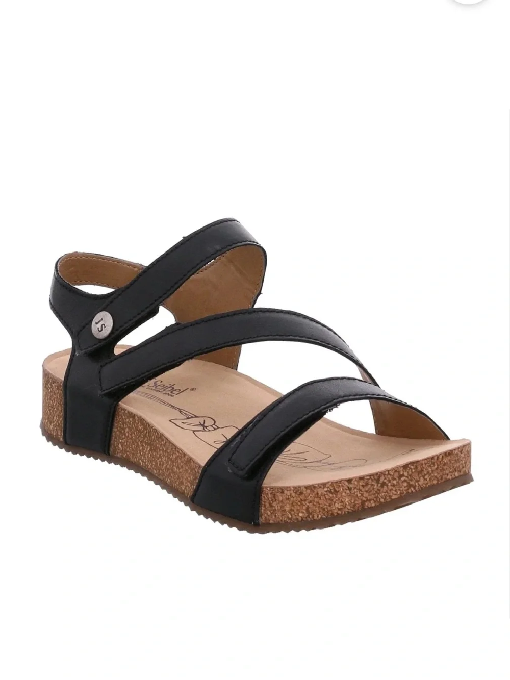 Josef Seibel Women’s Black Tonga Sandal EU 39